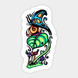 Snail & Butterfly Sticker